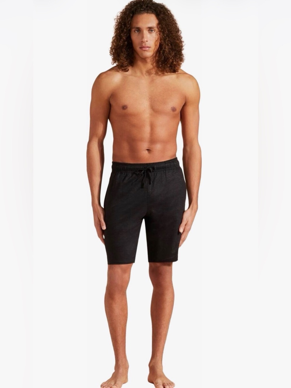 Vilebrequin Men’s Solid Linen Bermuda Cargo Shorts Black